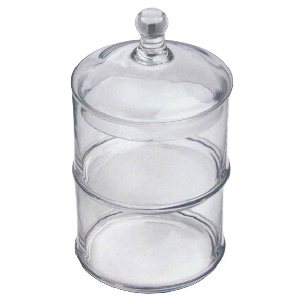 Buy Handblown 3 Layer Stackable Storage Jars With Lids at wholesale prices
