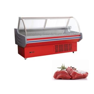 Butchery Curved Glass Deli Food And Packed Meat Display Case