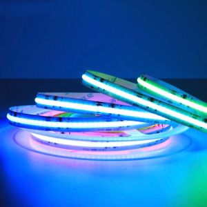 RGB 24v CRI90 High Density Dotless Flexible Cob Led Strip Light For Home