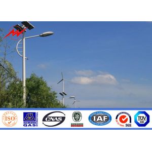 Polygonal Single Cross Arm Steel Galvanised Street Light Pole