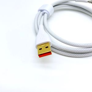 White Fast Charging Male USB A To C Cable USB C Cable