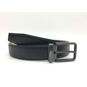 Soft Black Cowhide 35mm Mens Leather Dress Belt