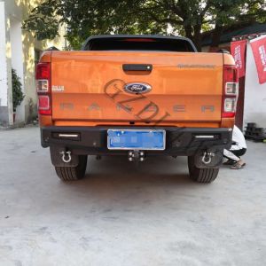 Powder Coated Heavy Duty Steel Rear Bumper Guard For Ford Ranger t7 2015+