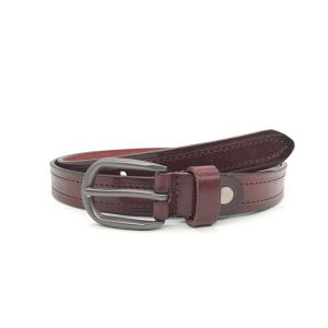 China Casual Pin Buckle 23mm Women Cowhide Leather Belt on sale