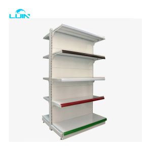 Light Duty Supermarket Display Racks , Store Display Metal Iron Shelf Gondola
