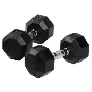 Commercial Weight Lifting Dumbbell Set Man Fitness Black Rubber Hex Dumbbell
