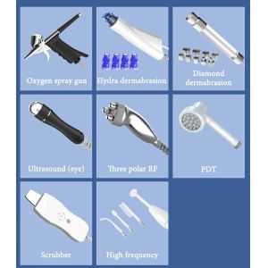 Commercial 9 in1 Oxygen Hydrafacial Machine , 90Kpa Skin Spa Machine