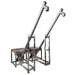 Flexible Screw Conveyor With Vibrating Hopper Oblique Auger Gravel Cement Hopper