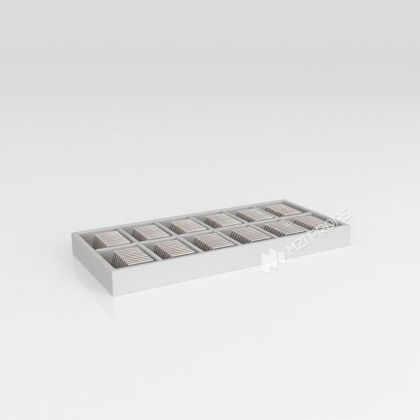 GDR08-SP-PJ01 Retail Display Shelf with Gray Velvet Fabric and Portable Design