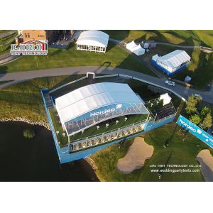 800 People Withe/ Blue Double Decker Tents with Aluminum Frame For High-class