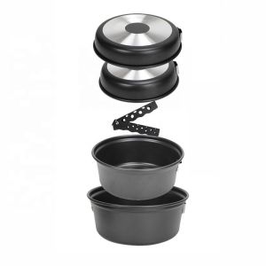 Aluminium Outdoor Cooking Pot Set 3KG Nonstick With Lid