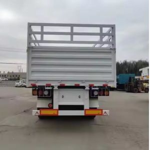 Self dumping 40FT 80tons Stake Cargo Fence Container Semi Truck Trailer