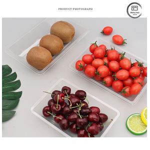 Transparent Disposable Fruit and Vegetable Tray Flat Bottom Plastic Packaging