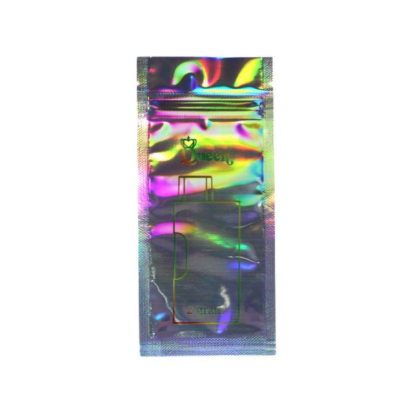 Buy Holographic 3 Side Seal Pouch 100mic - 140mic Custom For Snack Packaging at wholesale prices