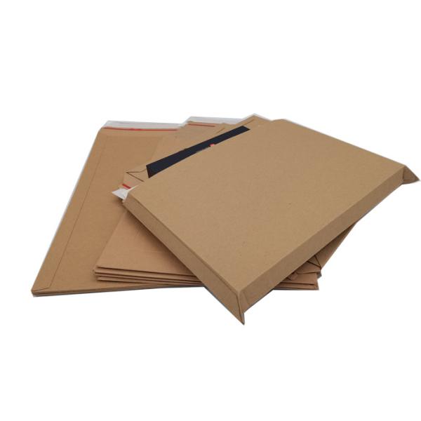 Buy Kraft brown 24pt Corrugated Cardboard Envelopes With Hot Melt glue at wholesale prices