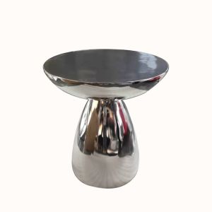One Piece Modern Minimalist Side Table Electroplated Fiberglass Coffee Table