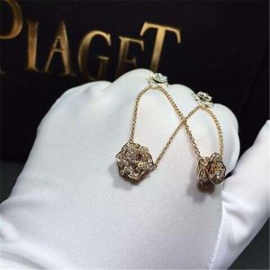 Piaget mini full diamonds rose necklace 18kt gold with white gold or yellow gold