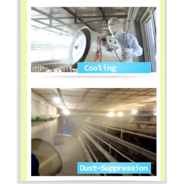 Portable Centrifugal Industrial Misting Fans Large Spray Area And Move Flexibly