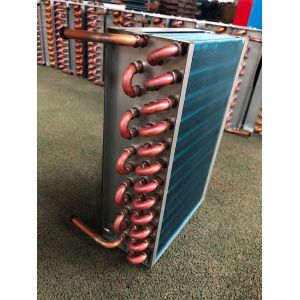 Finned Split Hydrophilic Copper Condenser Coil Micro Channel