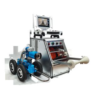 Wireless Tablet Control Sewer Pipe Crawler Robot With High Definition Camera