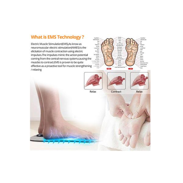 electrical foot massager with detachable control unit EMS electric mat foot circulation massager
