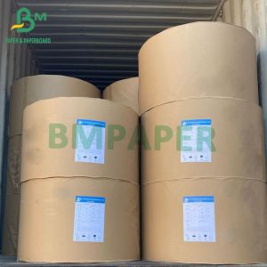 China 60lb 70lb 80lb 100lb Silk C1S Cover Paper White Virgin Pulp 25 39 Roll Width on sale