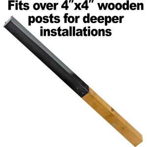 Metal Top Surface Mount In-Ground White Mailbox Pole Bracket