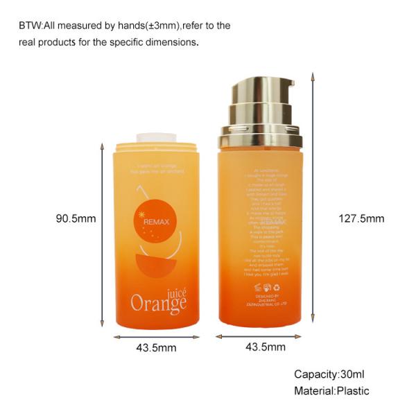 50ml Airless Pump Bottles For Cosmetics , Vacuum Lotion Bottles With Pump