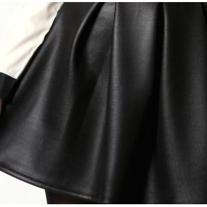 Leather Womens Summer Skirt / Skirts , Black Short Professional