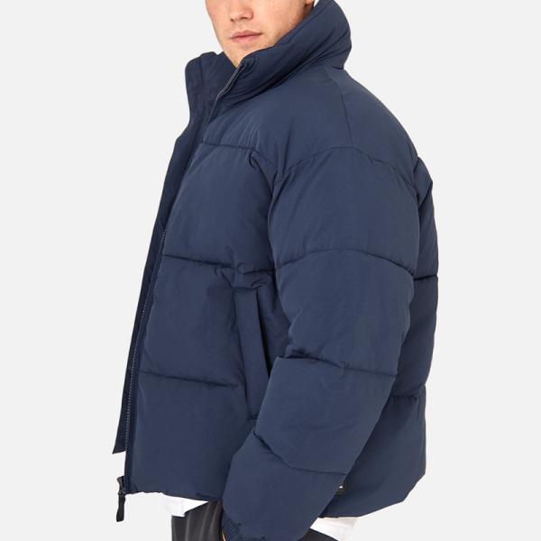 Clothing Manufacturer Designer Puff Padded Coat Oem Logo Oversized Men's Down Bubble Winter Custom Puffer Jacket