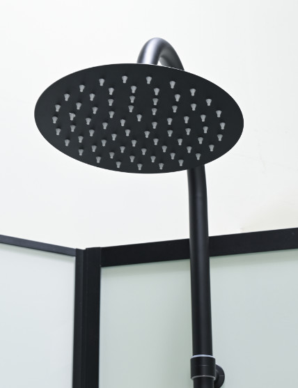 Customize Shower Room And Black Frame With Tray And Roof