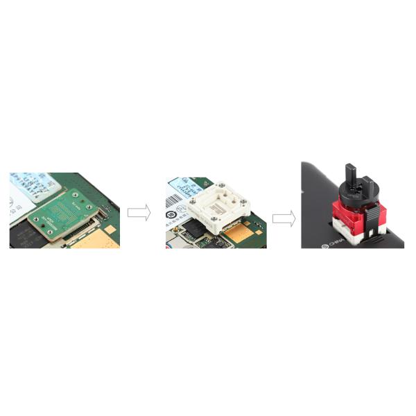 EMMC Test Socket BGA100 BGA153 Socket Zero Footprint Design No PCB Modification Needed
