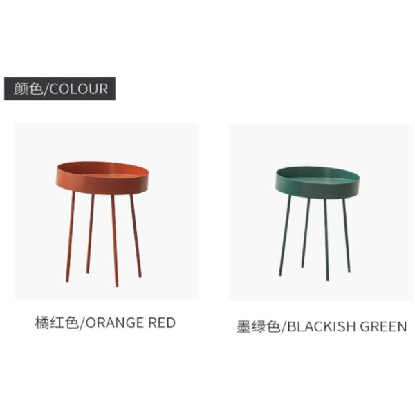 Wear Resistant 40cm Diameter Metal Coffee Table , Irregular Round Tea Table
