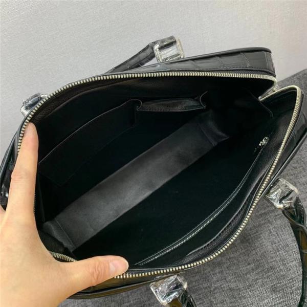 Authentic Crocodile Belly Skin Businessmen Briefcase Large Working Purse Genuine Real Alligator Leather Male Laptop Bag