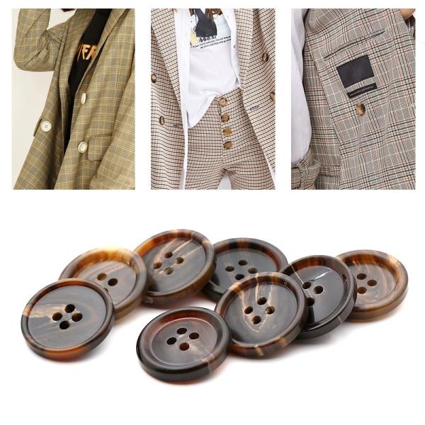 2022 Colorful factory wholesale 4-holes flatback imitated horn resin button