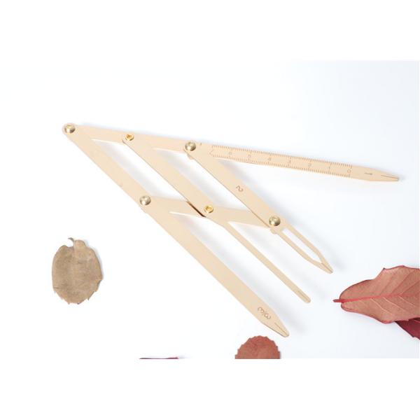 Professional Tattoo Accessories , 4 Prong Stainless Steel Golden Mean Caliper