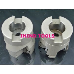 Round Corner Face Mills Indexable End Mill Cutter , R5 R6 Insert End Mill