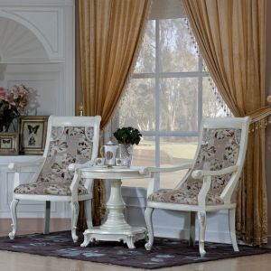 Classic Oakwood Carved Hotel Lobby Armchair Home Relaxing Chair