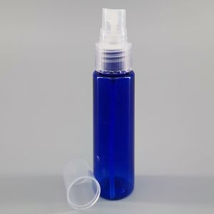 China 1oz 30ml Blue Cylinder Transparent PP Sprayer Plastic Bottle on sale