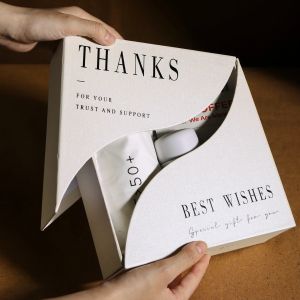 Customizable White Cardboard Gift Box with Matt or Glossy Finish