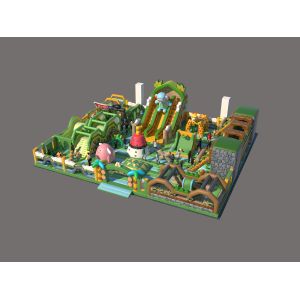 Jungle Theme Park Inflatable Bouncing Castle For Children Playground