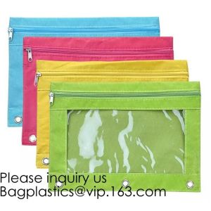 Stationery products Pencil Pouch Pvc Portable Pencil Case For Students,3 Ring