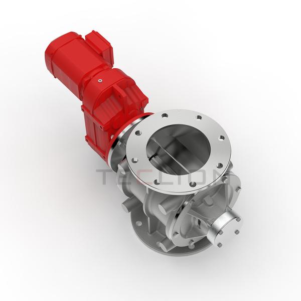 Blow Through Multiport Rotary Valve Air Lock Feeder For Powder Pellet Handling