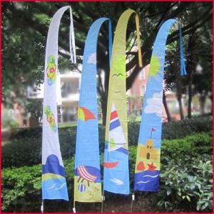 Summer Garden Flag Seashore Beach chair Sailing boat Castle