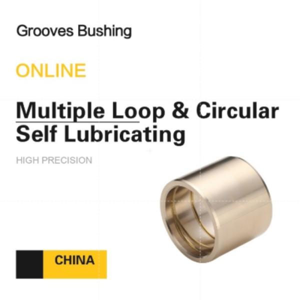 RG7 CuSn7Zn4Pb7 Bronze Bearings For Valves Circular Grooves Type Bushing