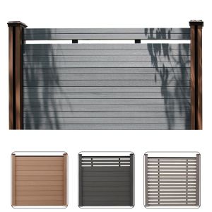 Commercial WPC Fence Panels Rotproof WPC Composite Fence Slats