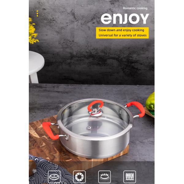 New Arrival Kitchen Cooking Pot Set Stainless Steel Soup Pot Set Cooking Cookware Set