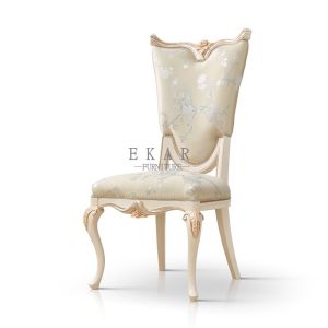 Quality Latest Design Classic European Style High Back Wooden Dining Chair for sale