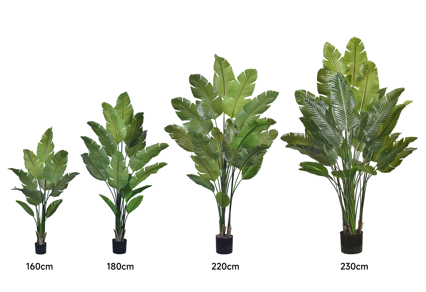 Artificial Travelers Palm with Realistic Leaf Edges 160cm 180cm | Lifelike Faux Bird of Paradise Plant for Decor