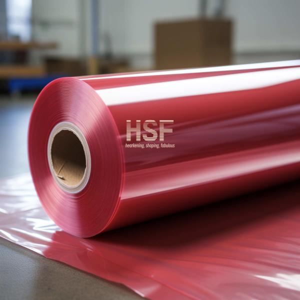 Translucent Red MOPP Film product sample showing vibrant red color and material texture